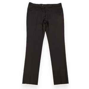 John Varvatos Pants Mens 40x35.5 Brown Bedford Wool Blend Un-Hemmed NWOT